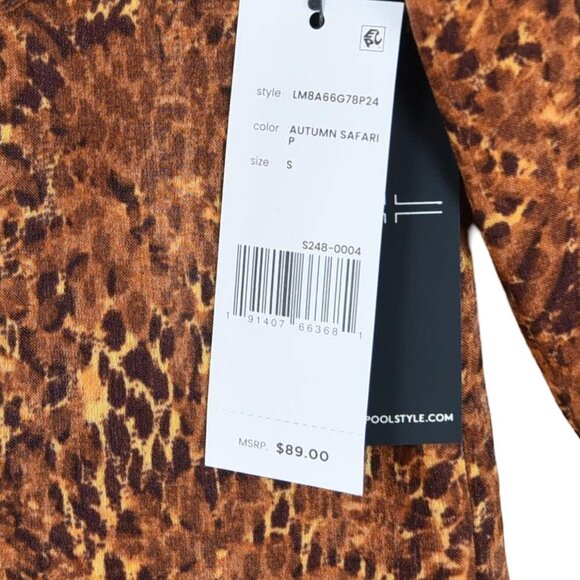 NWT Liverpool Flap Pocket Button Front Woven Blouse in Autumn Safari-SZ S - Picture 5 of 8